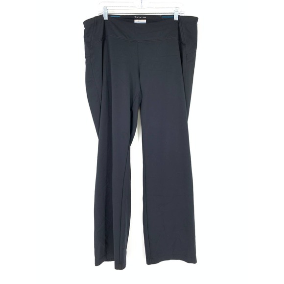 Columbia Pants - Columbia Women's Size 1X Plus Omni-Wick Straight Legs Pants Pull-On Black